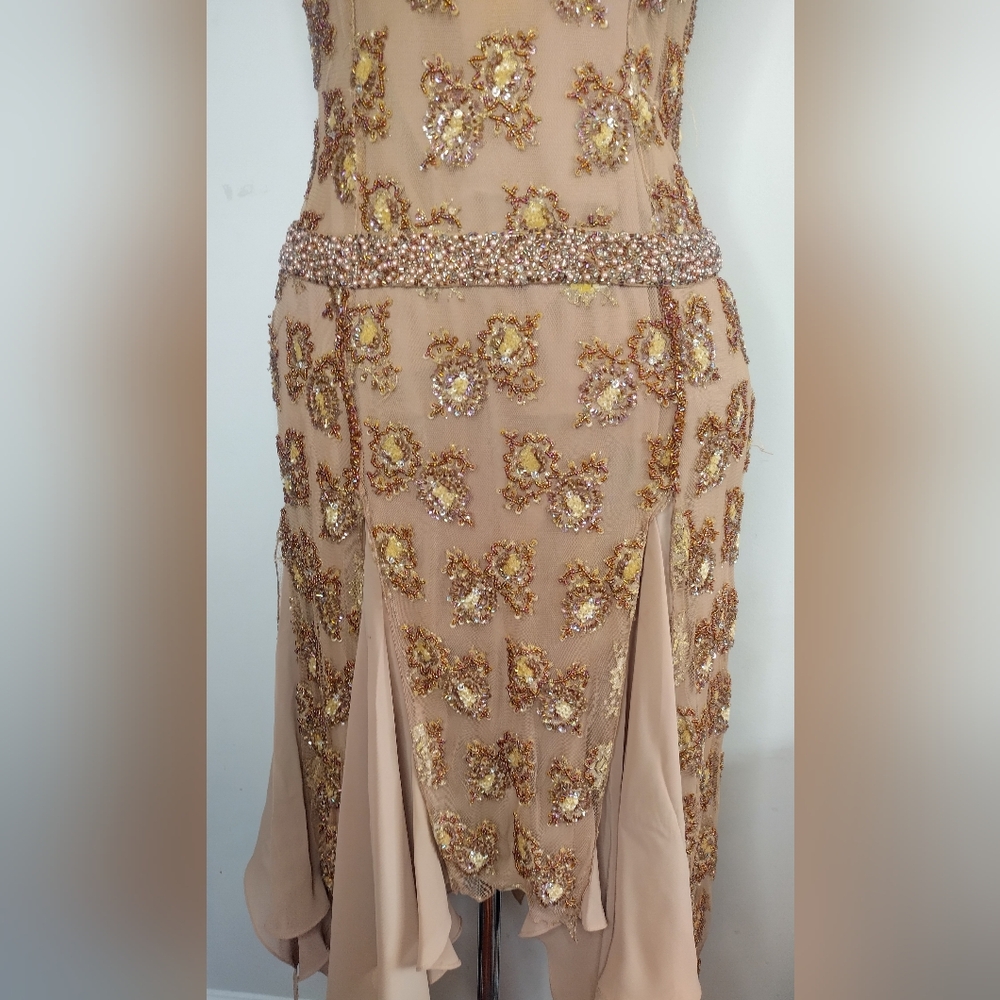 Jovani Beaded Elegant Gold Embellished Gown 12 - Picture 6 of 8